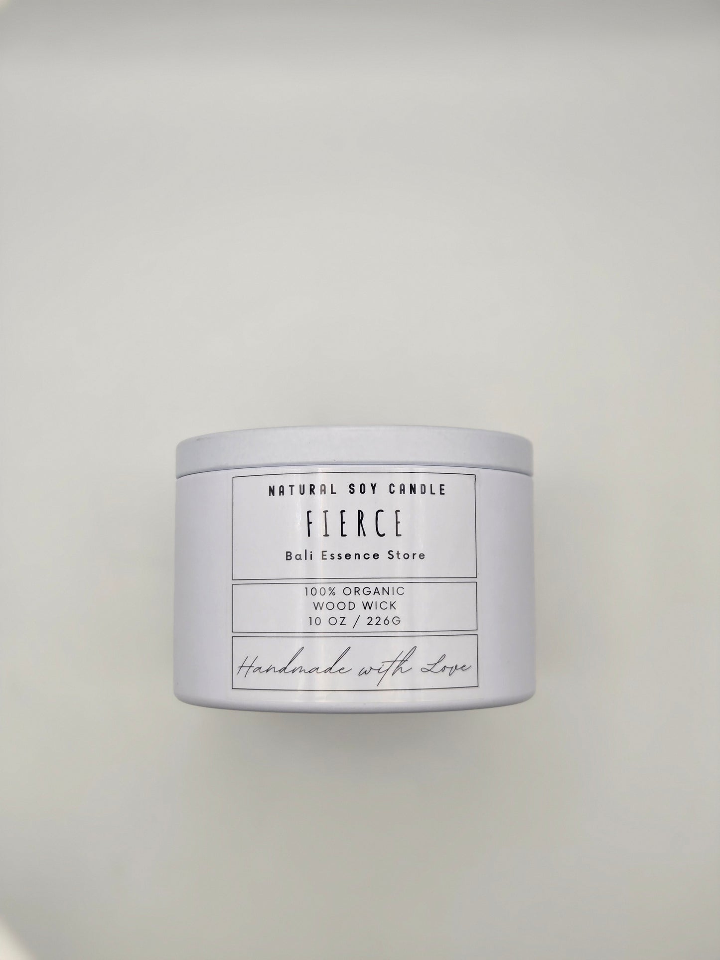 Fierce 10oz Soy Candle - Rose, Patchouli, and Sandalwood scent