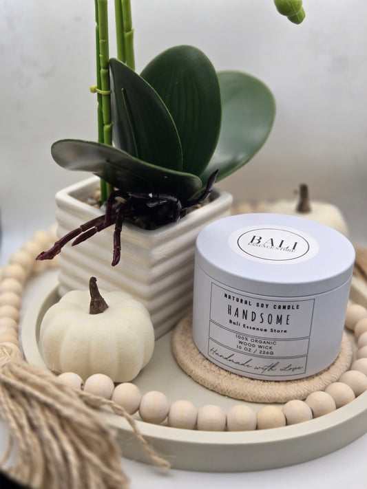 Handsome 10oz Soy Candle - Patchouli, Sandalwood, Musk, and Fruity scent