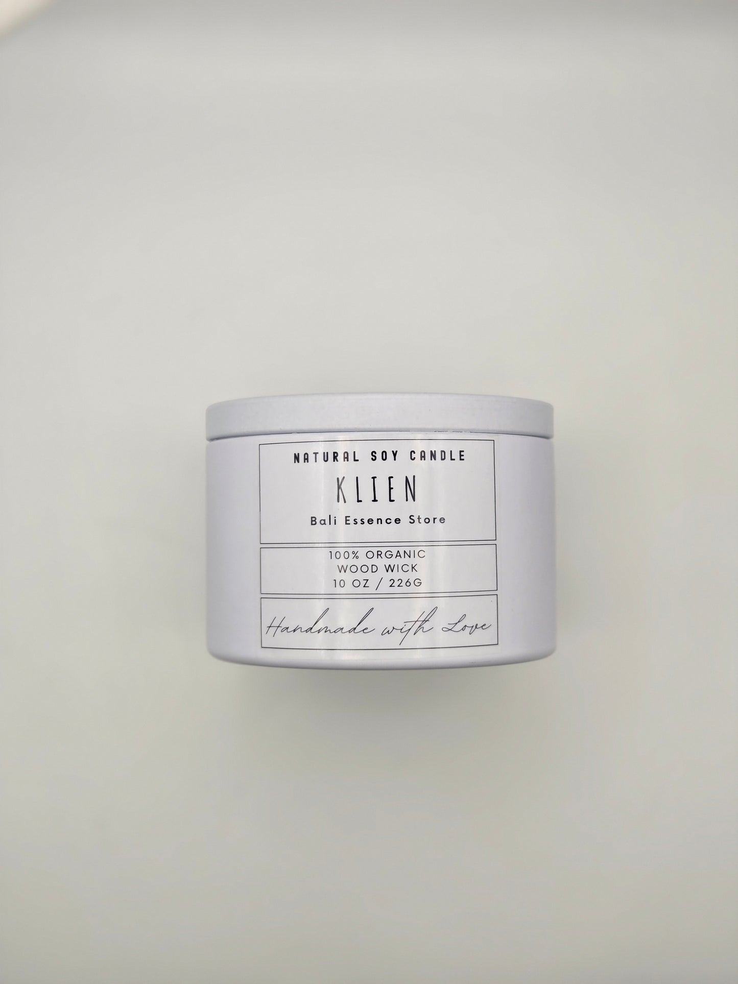 Klien 10oz Soy Candle - Bergamot, Lily, Amber, and Musk scents