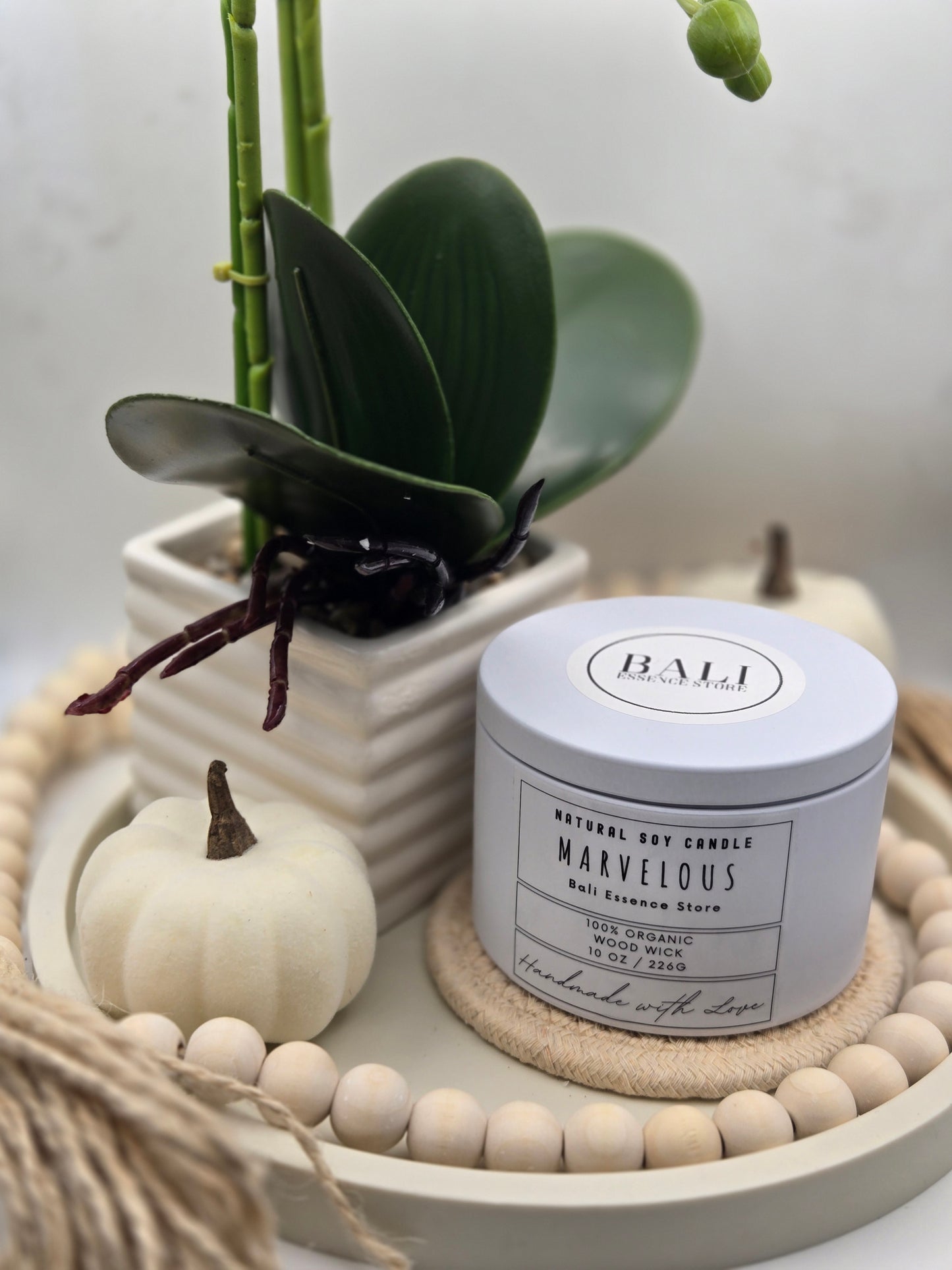 Marvelous 10oz Soy Candle - Jasmine, Saffron, Cedarwood, and Cashmere scent